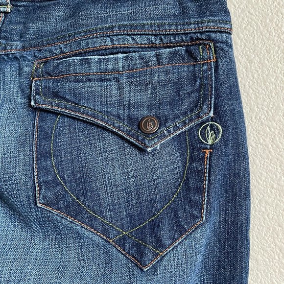 Of The Earth Jeans Wide Leg Denim Boho Organic Cotton Utility Pants Womens Sz 36 - Picture 14 of 16